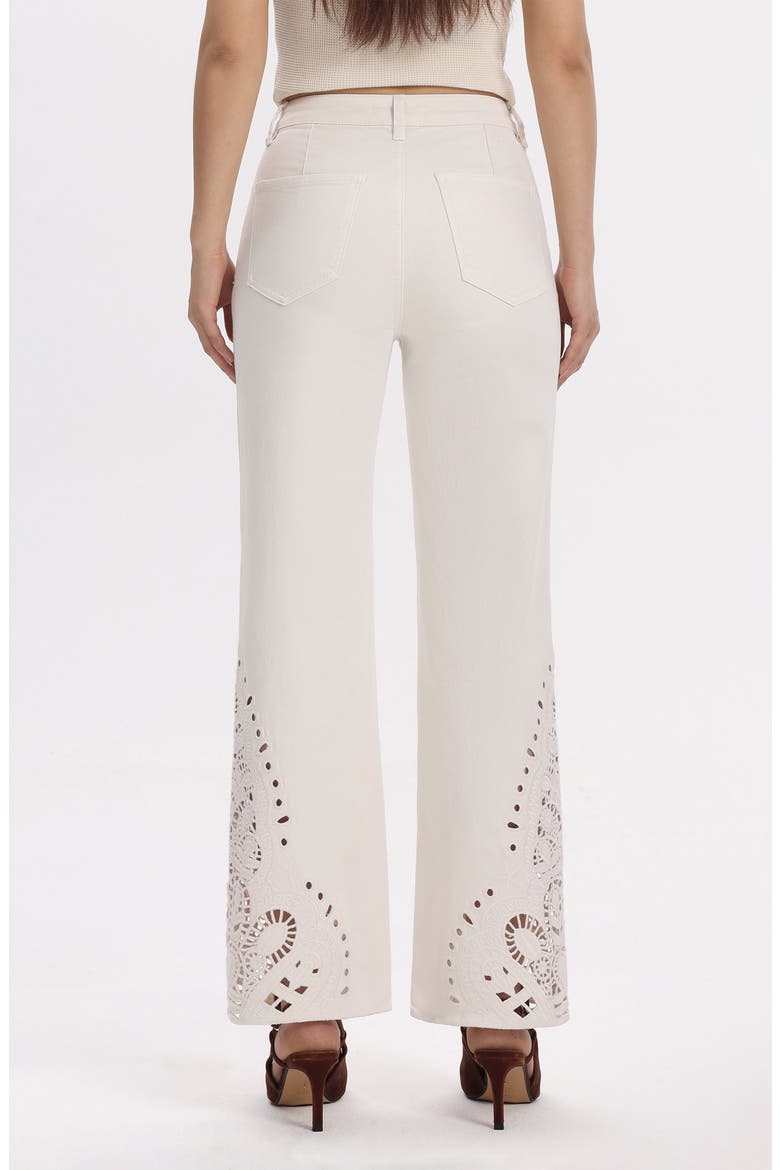 High Waist Flare jeans, Alternate, color, OFF WHITE