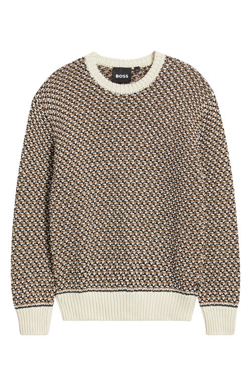 Hugo Boss Boss Imauro Cotton Sweater In Brown