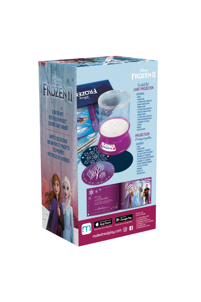 Make It Real Disney Frozen II Scratch Art Light Projector Kit, Alternate, color, Multicolored