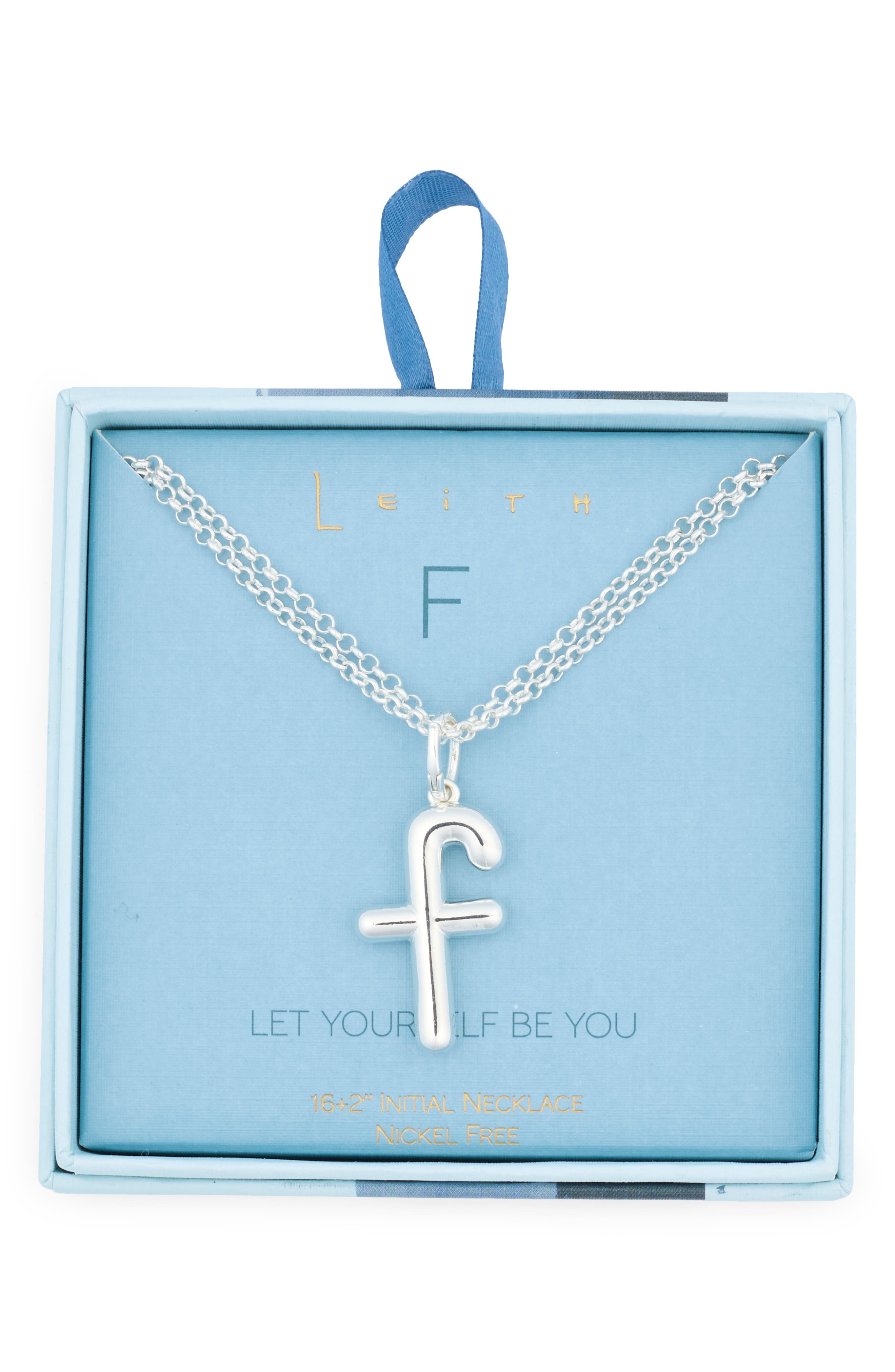 Leith Lowercase Initial Bubble Pendant Necklace