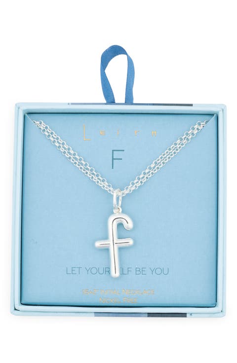 Lowercase Initial Bubble Pendant Necklace