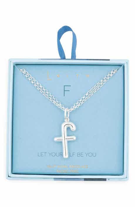 Leith Lowercase Initial Bubble Pendant Necklace