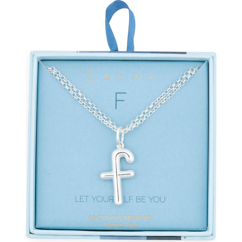 Leith Lowercase Initial Bubble Pendant Necklace In Blue