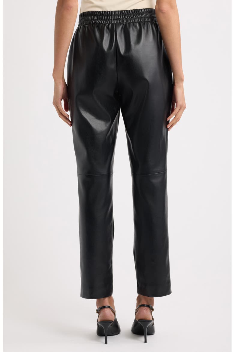 Madelyn Faux Leather Pants, Alternate, color, NOIR