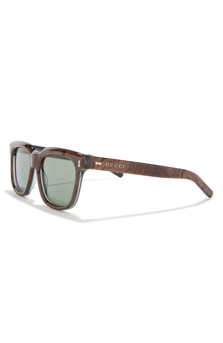 Gucci 53mm Square Sunglasses, Alternate, color, Blue Brown Green