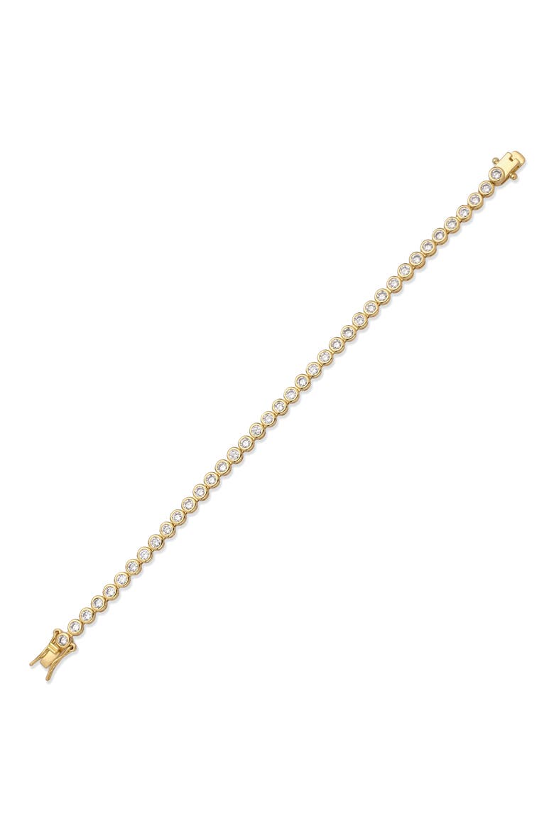 Lumire 18k Gold Plated Cubic Zirconia Line Bracelet, Alternate, color, GOLD