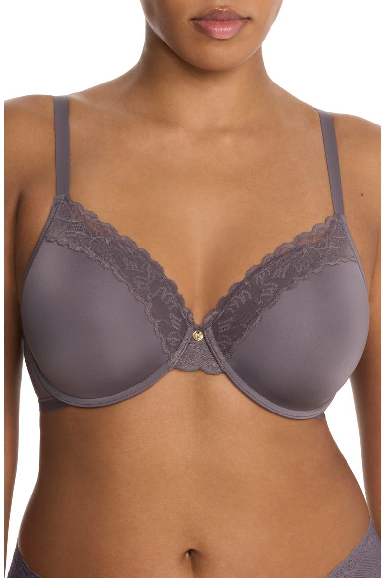 Refined Contour Underwire Bra, Main, color, GUNMETAL