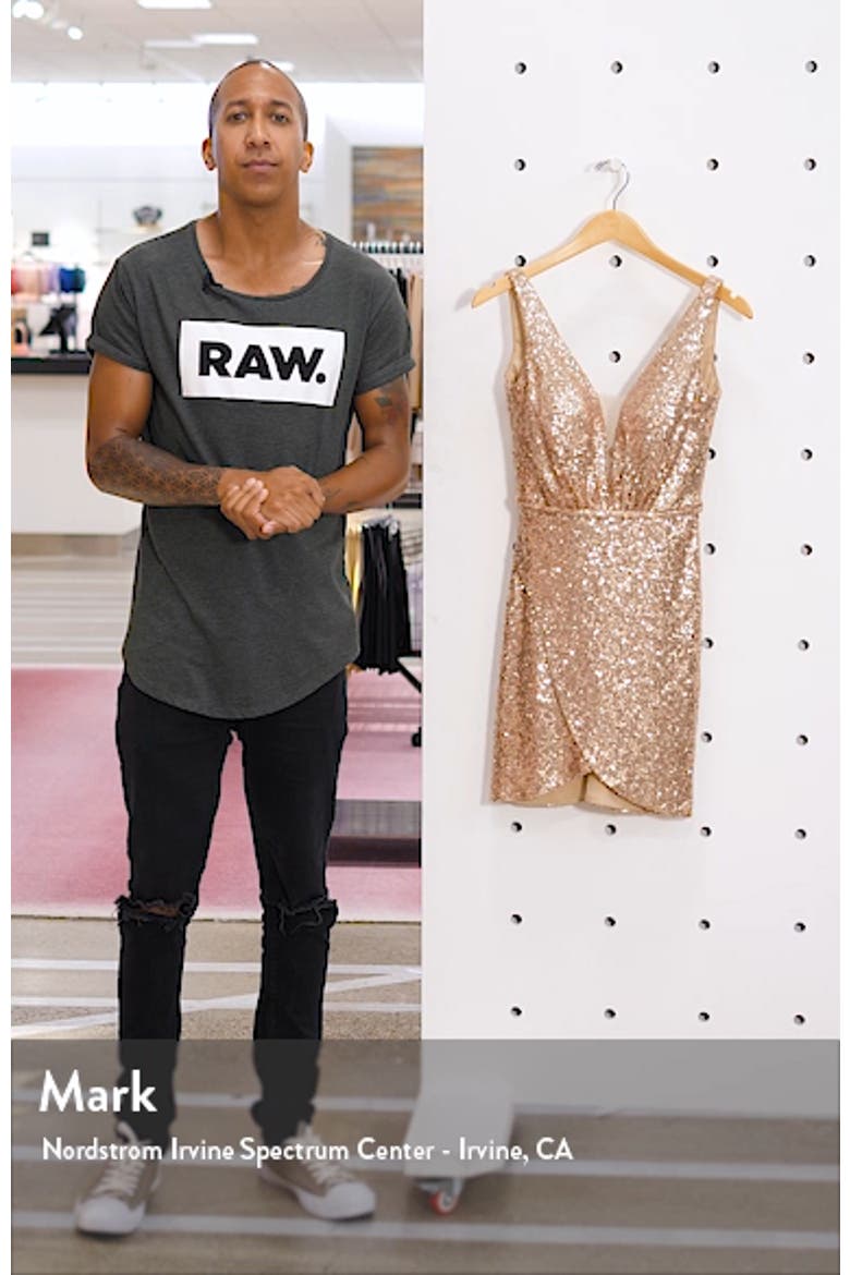 Deep V Sequin Minidress video
