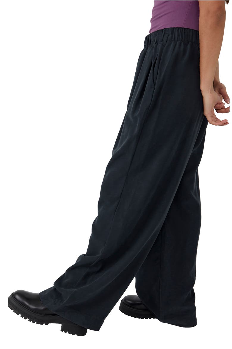 Nothin' to Say Elastic Waist Pants, Alternate, color, BLACK