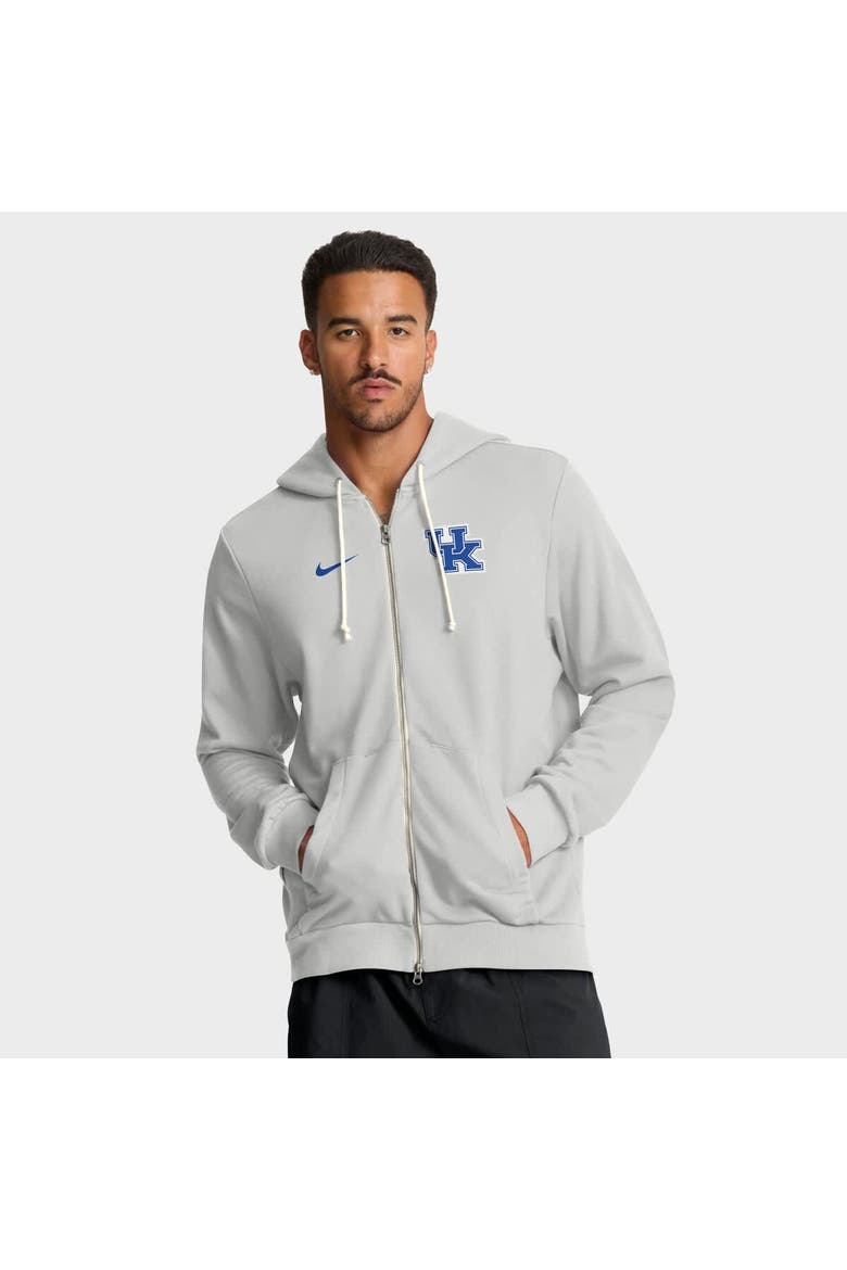 Men's Nike Gray Kentucky Wildcats 2025 Sideline Standard Issue Dri-FIT Full-Zip Hoodie, Main, color, Gray