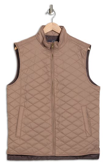 Weatherproof Vintage Diamond Quilted Vest In Brown