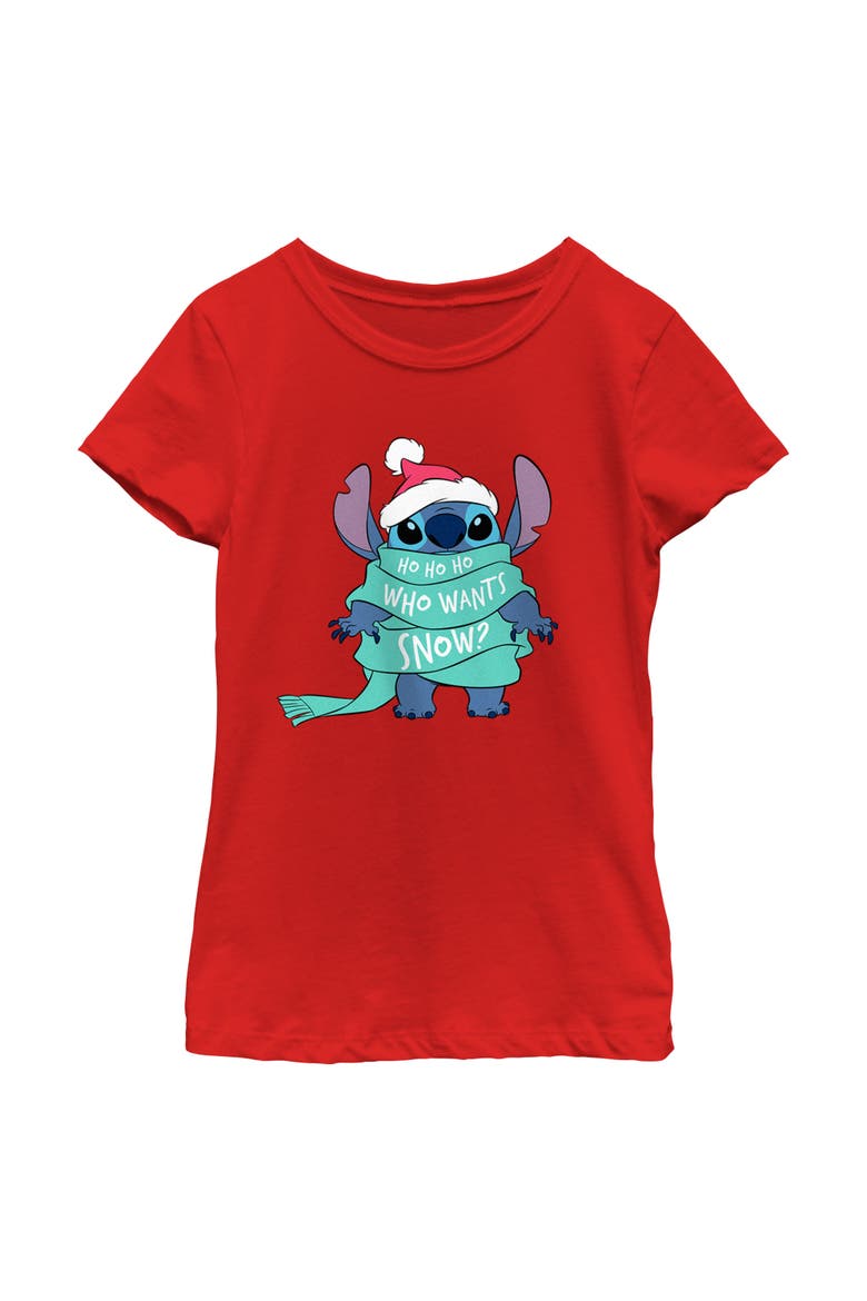 Girls' Who Wants Snow? Graphic Tee, Main, color, Red