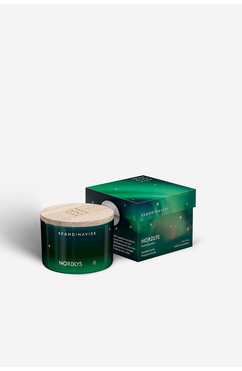 SKANDINAVISK NORDLYS Scented Candle 90g, Alternate, color, Green