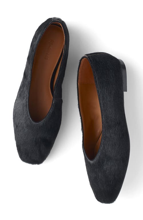 Madewell The Mylie Genuine Haircalf Ballet Flat In Black