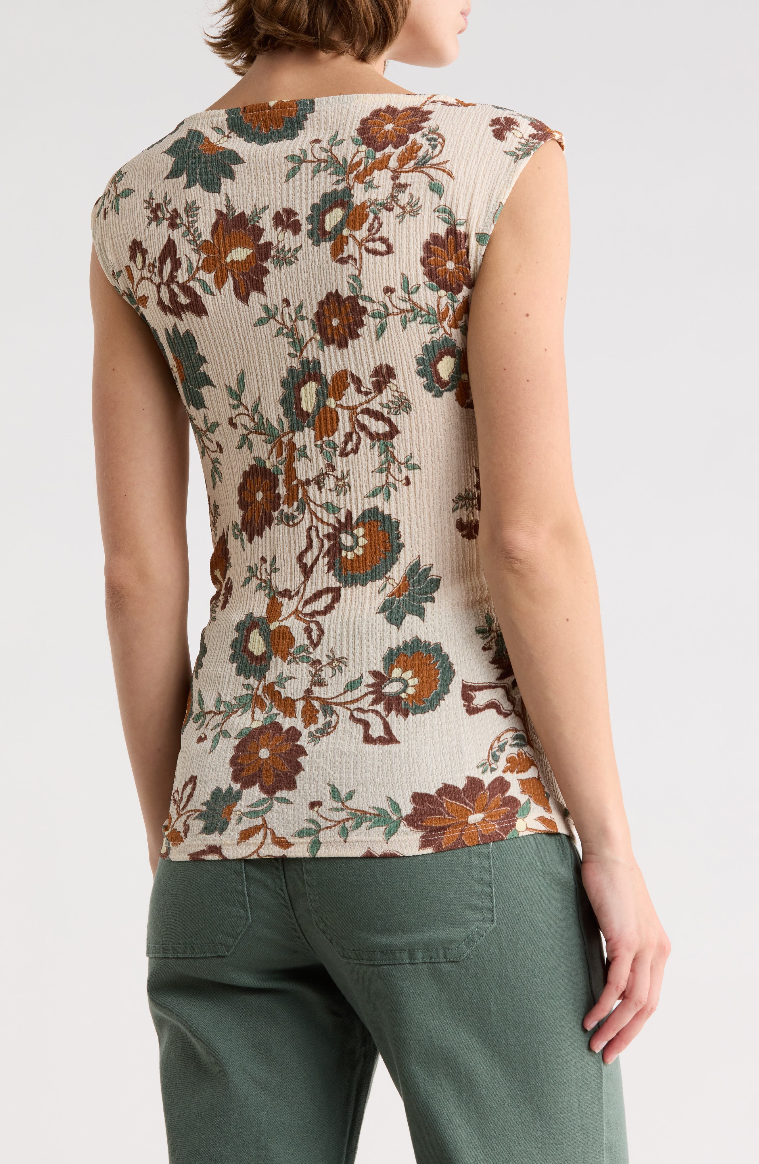 Textured Boat Neck Top - image 2