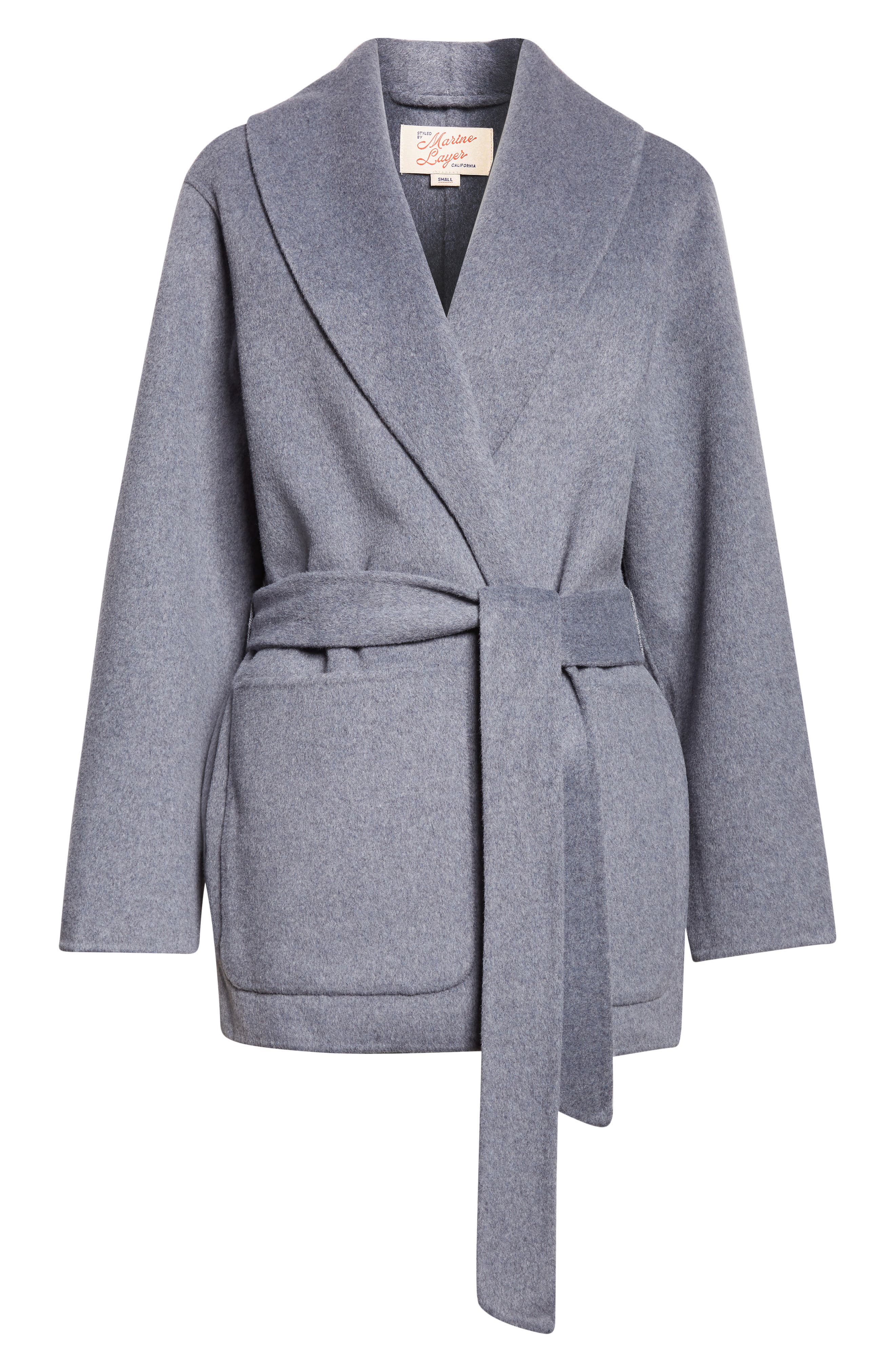 Женские Marine Layer Colette Belted Wool Blend Jacket — фото 4