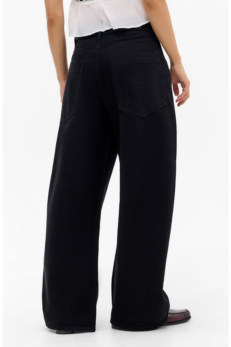 Jaya Low Rise Wide Leg Jeans, Alternate, color, BLACK