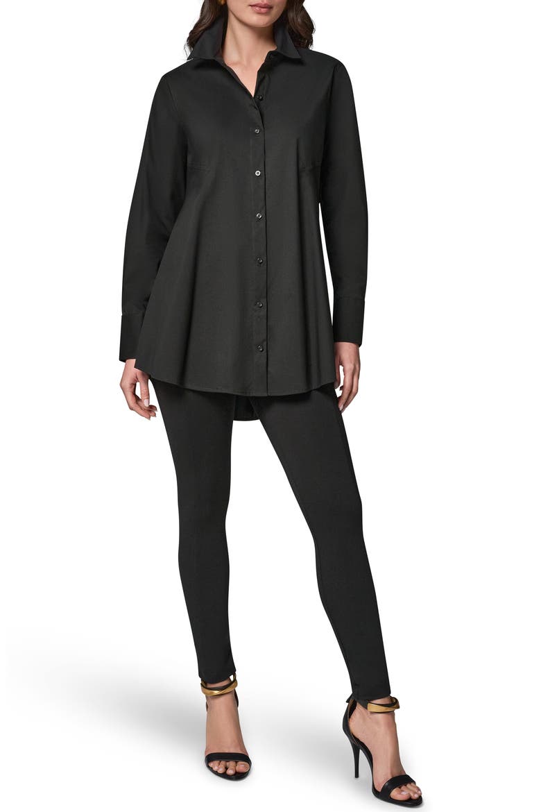 High-Low A-Line Tunic, Alternate, color, BLACK