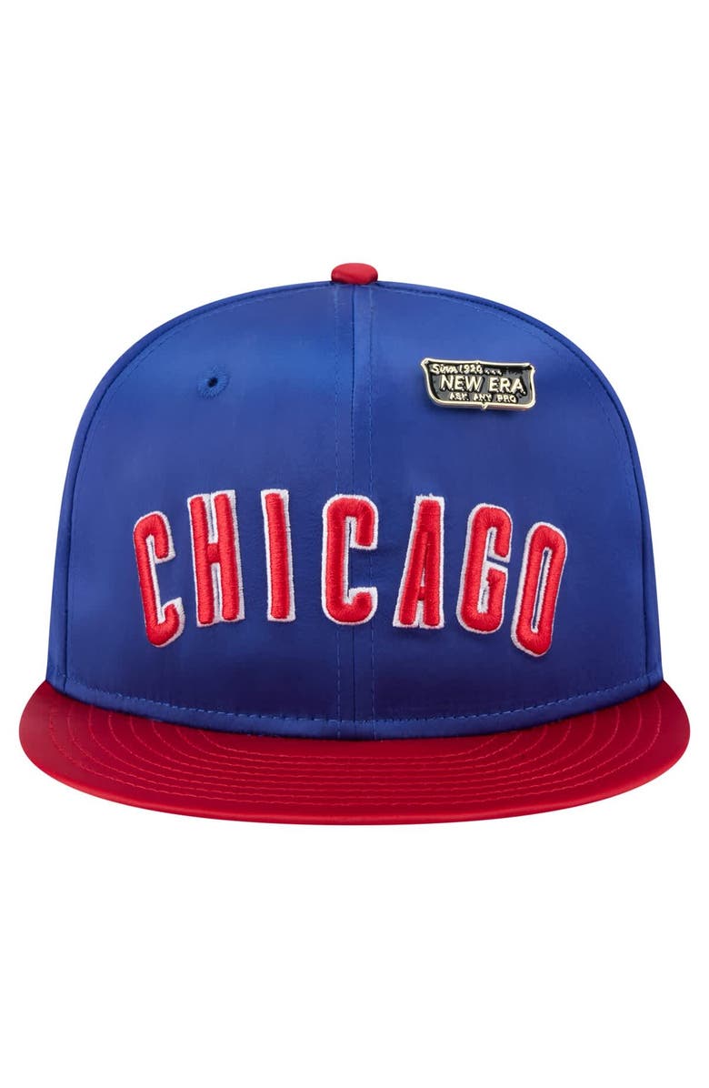 New Era Men's New Era Royal/Red Chicago Cubs Satin 59FIFTY Fitted Hat, Alternate, color, Royal