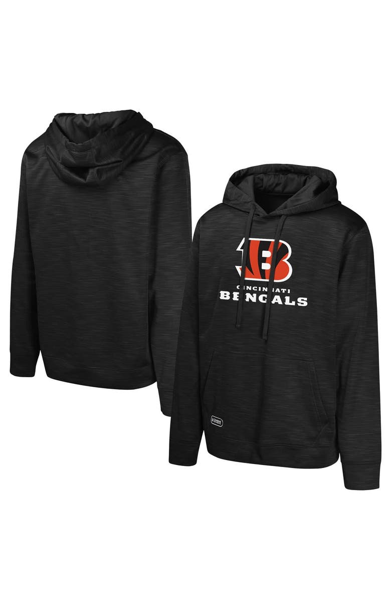 Outerstuff Men's Black Cincinnati Bengals Streak Fleece Pullover Hoodie, Main, color, Black