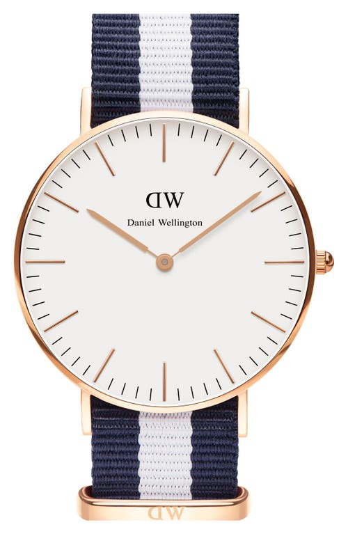 Daniel Wellington 'classic Glasgow' Nato Strap Watch, 40mm In Multi