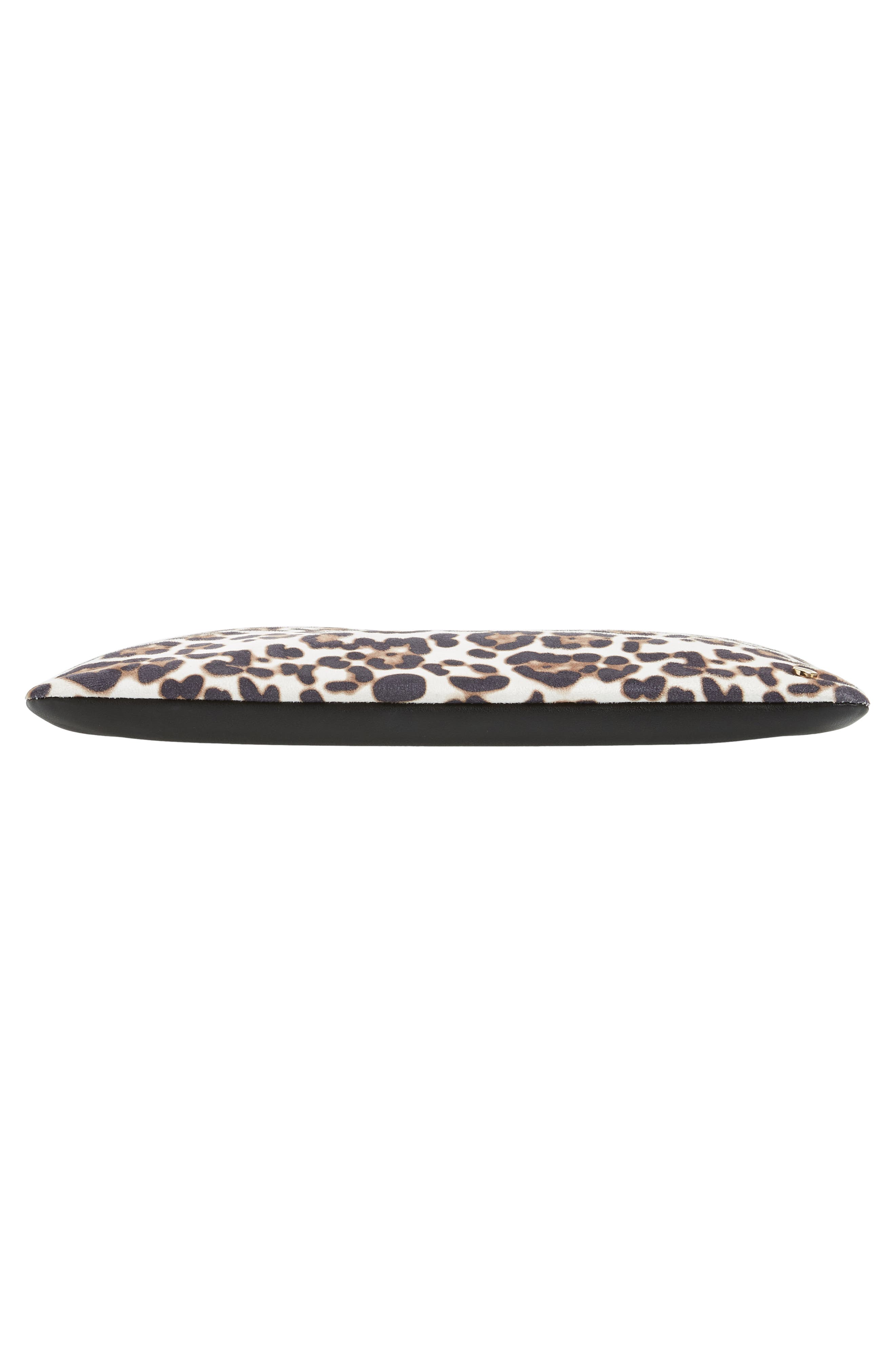 Mali + Lili Molly Leopard Print Vegan Leather Clutch, Alternate, color, 