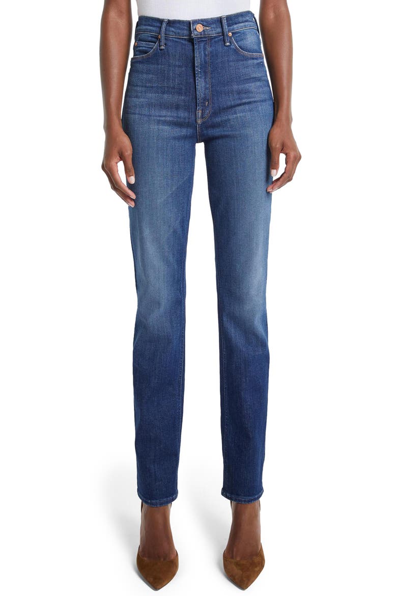 The Dazzler High Waist Straight Leg Jeans, Main, color, SKUNK AT THE TEA PARTY