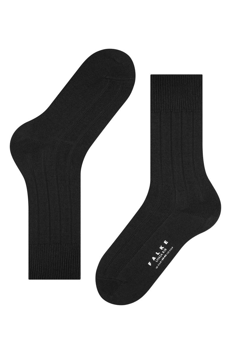 Falke Lhasa Wool Blend Socks, Alternate, color, Black