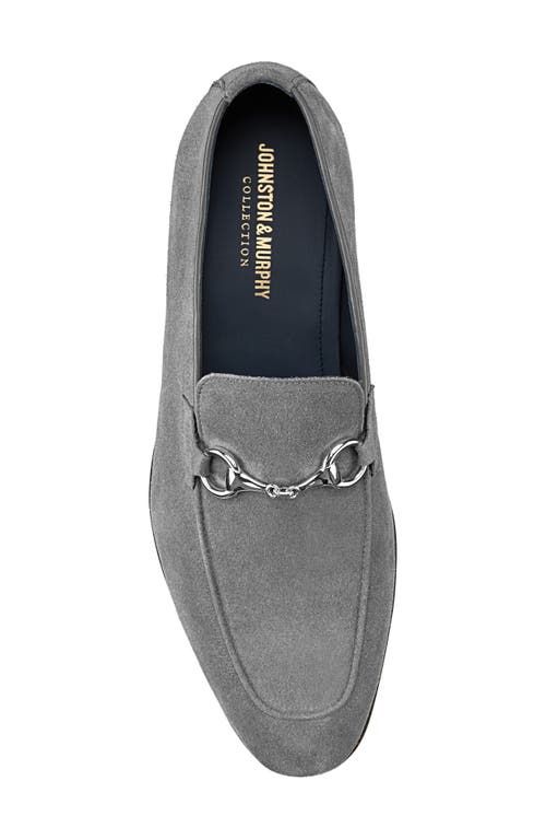 Johnston & Murphy Collection Taylor Bit Loafer In Gray Italian Suede