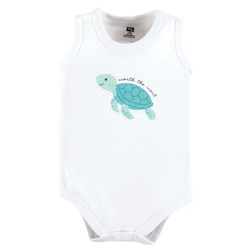 Hudson Baby Soft Cotton Sleeveless Bodysuits In Green