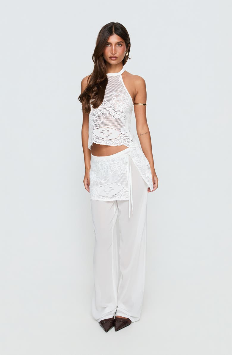 Princess Polly Claudie Sheer Lace Halter Top, Alternate, color,