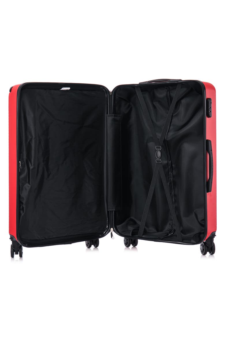 Avenza Hardshell 3-Piece Spinner Luggage Set, Alternate, color, RED