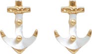 Clare V. Anchor Stud Earrings