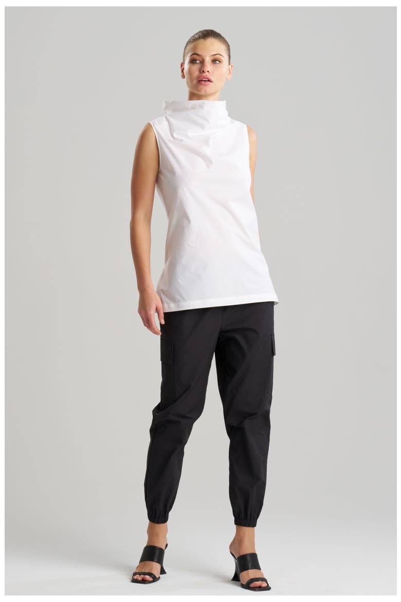 Cotton Poplin Funnel Top, Main, color, WHITE