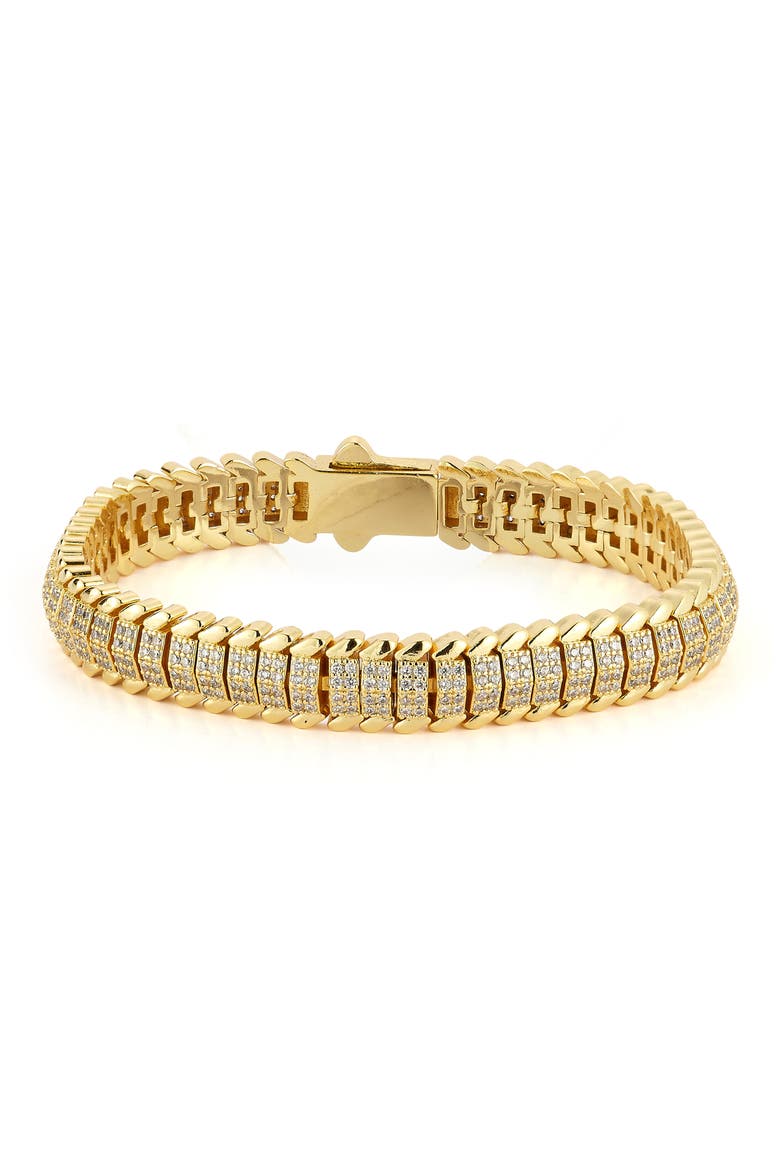 Cubic Zirconia Tennis Bracelet, Main, color, GOLD