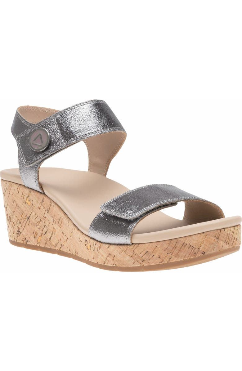 ABEO Riviera Strap Sandal, Main, color, Pewter - Regular
