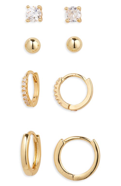 Nordstrom Set Of 4 Demi Fine Essentials Stud & Hugging Hoop Earrings