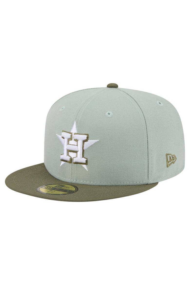 Men's New Era Green/Olive Houston Astros Color Pack 59FIFTY Fitted Hat, Main, color, Green