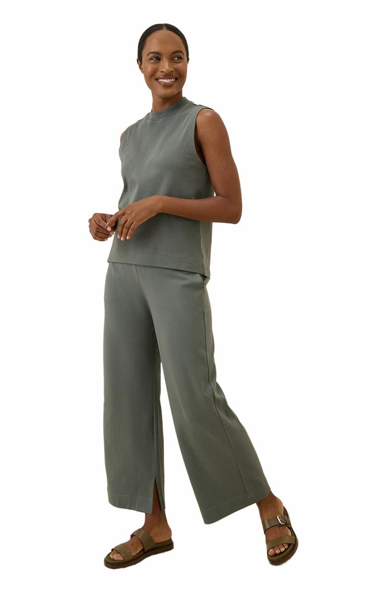 Pact Organic Cotton Airplane Wide Leg Pant - 29" Inseam, Alternate, color, Castor Grey