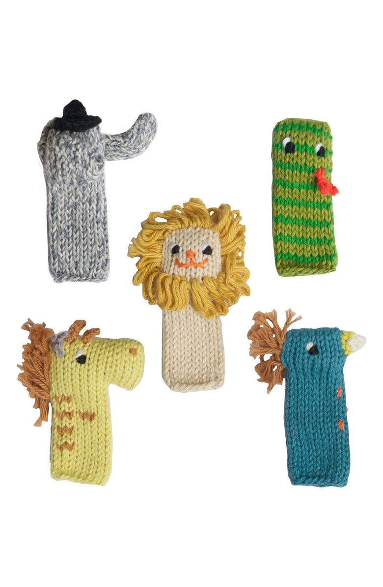 blabla Set of 5 Jungle Finger Puppets, Main, color, 