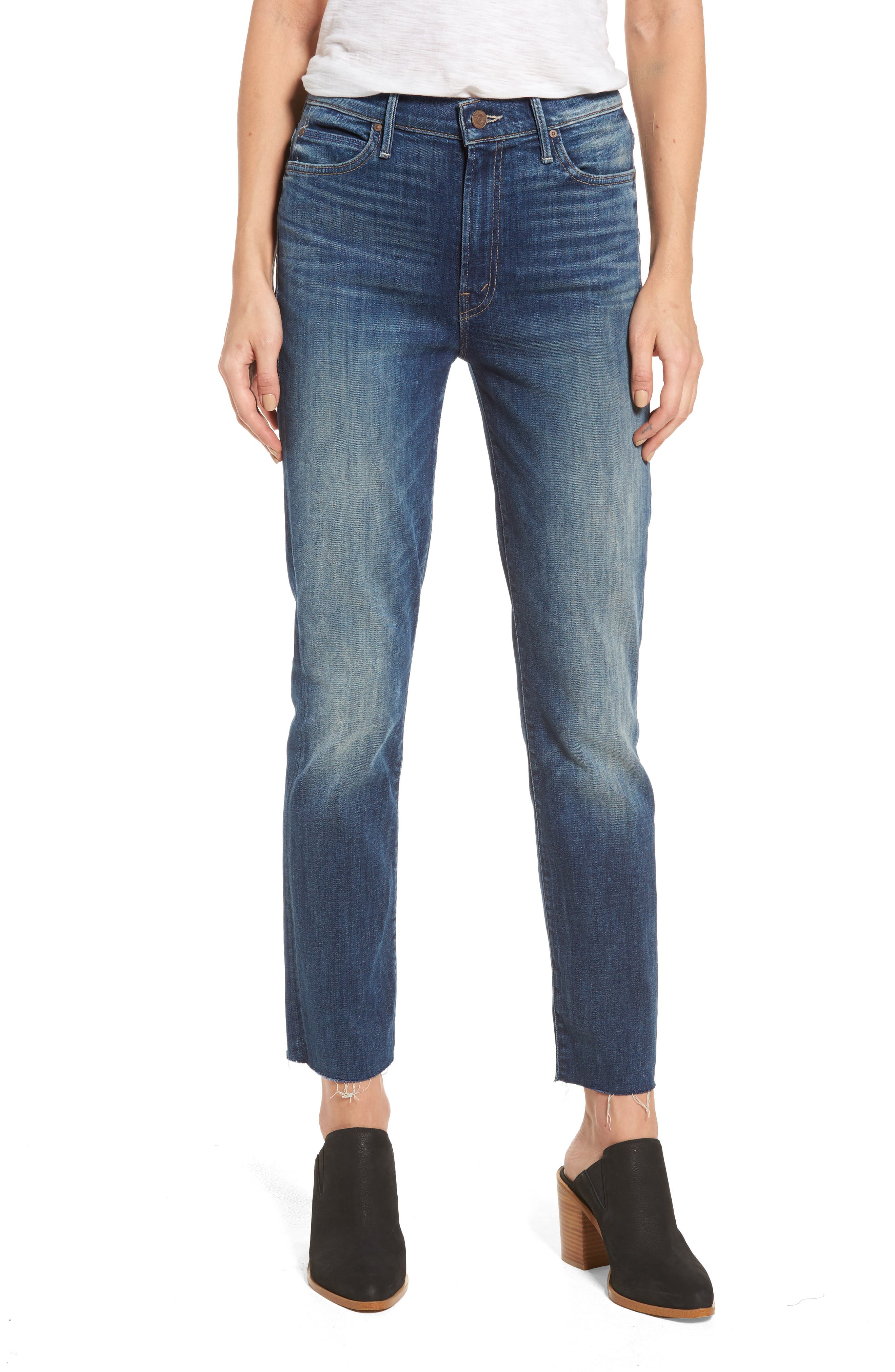 MOTHER Rascal Straight Leg Ankle Jeans (Women) | Nordstrom