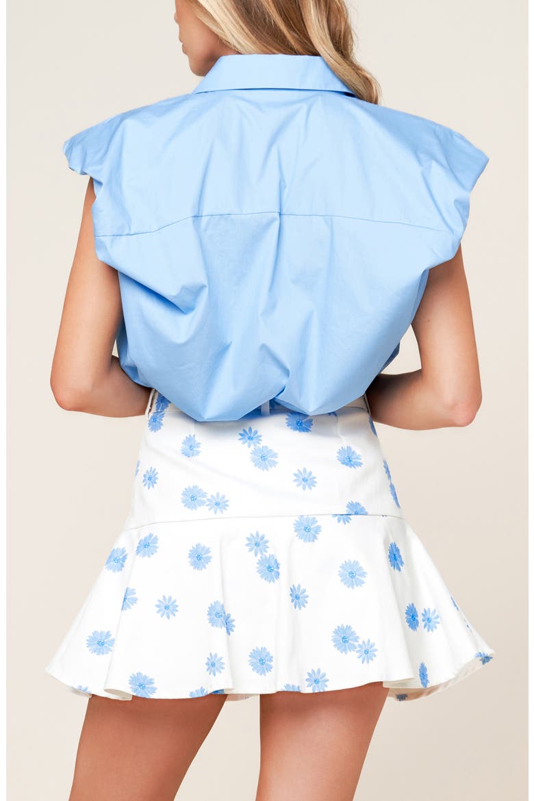 Bow Belt Skort, Alternate, color, WHITE BLUE