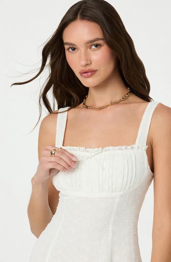 Eyelet Milkmaid Minidress