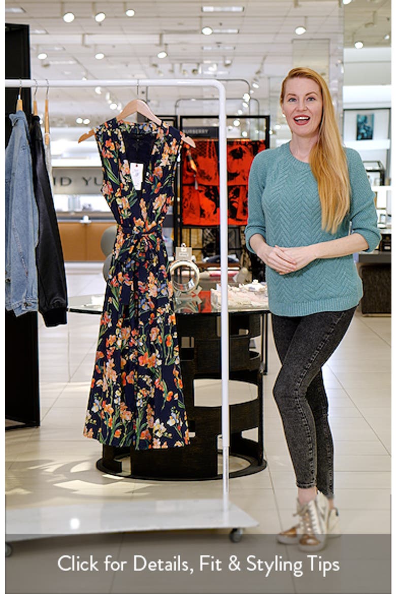 Aubree Floral Wrap Front Midi Dress video