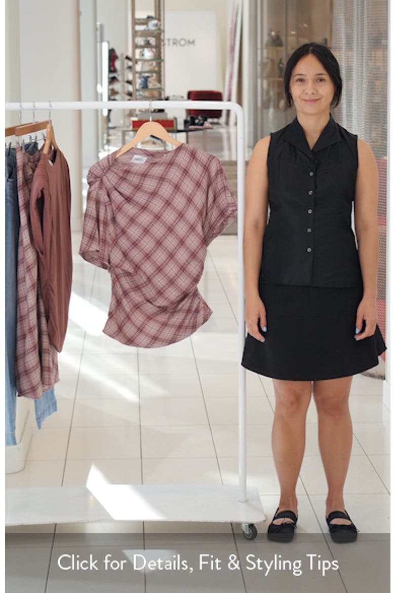 Neyala Plaid Short Sleeve Cotton Top video