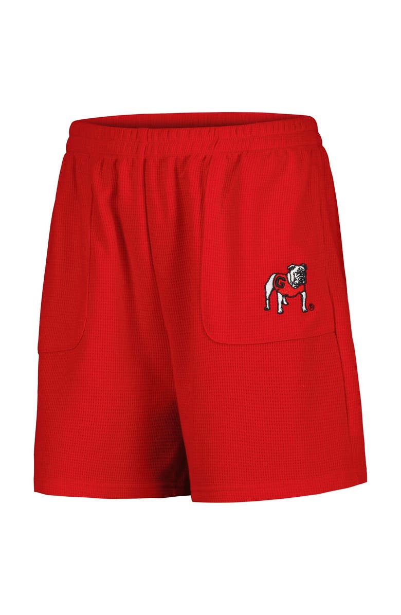 Hype and Vice Women's Hype and Vice Red Georgia Bulldogs Pocket Hit Grand Slam Waffle Shorts, Alternate, color, Red