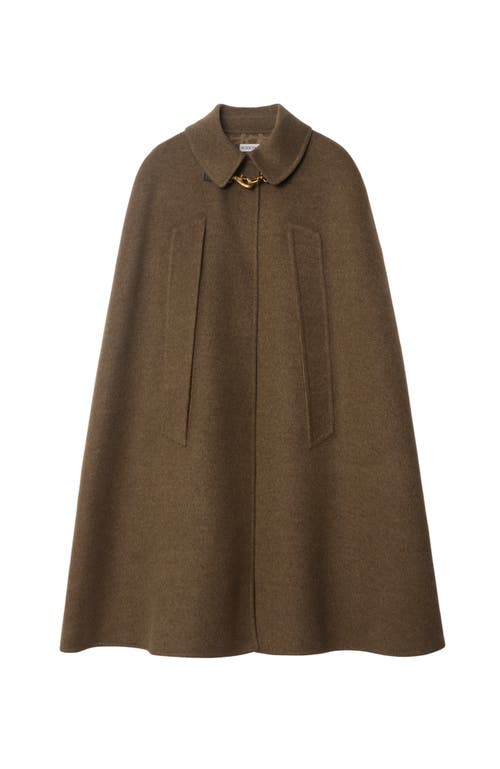 Shop Burberry Wool Cashmere Cape In Twig