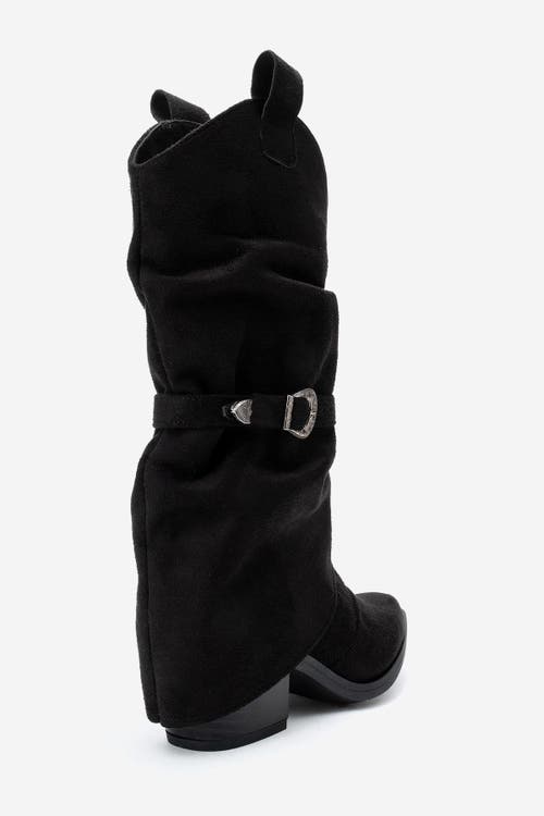 Prologue Shoes Okus Buckle Block Heel Boot In Black