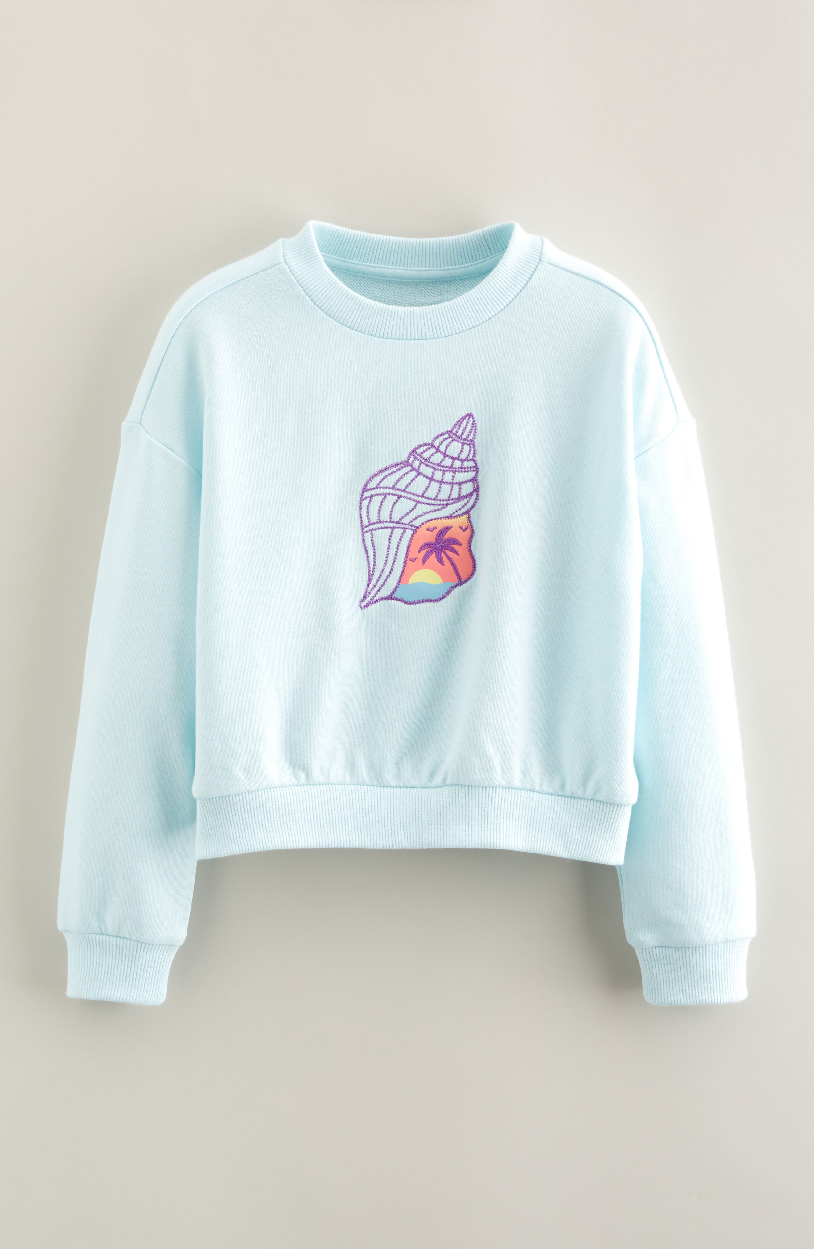 Tucker + Tate Kids' Seashell Embroidered Graphic Sweatshirt
