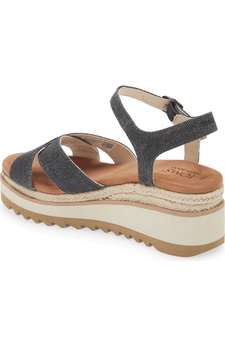 TOMS Gia Platform Wedge Sandal, Alternate, color, Black